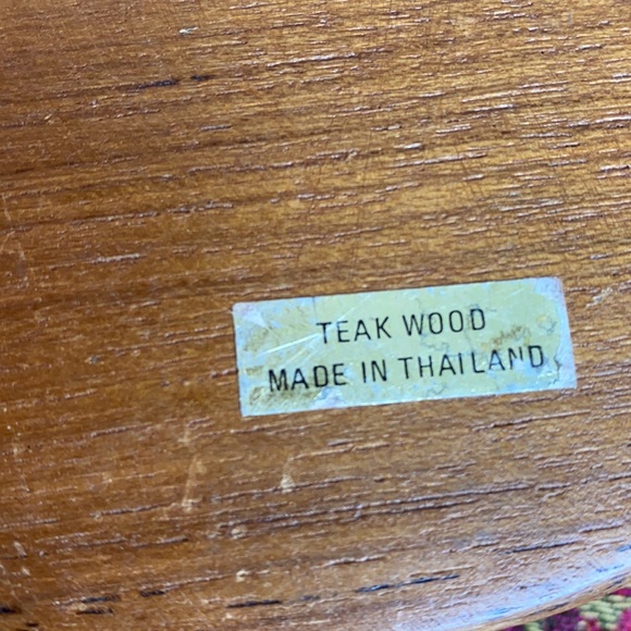 Round teak wooden bowl - Picture 4 of 4